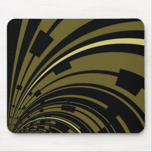 Mauspad Schwarz Grün Gold Deco