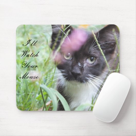 Mauspad schwarz-weiß (Mit Mouse)