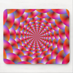 Mauspad Spirale der Kugeln in Rosa und Violett