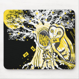 Mauspad – Urban Tree Eule & Reichtum Surrealer Pop