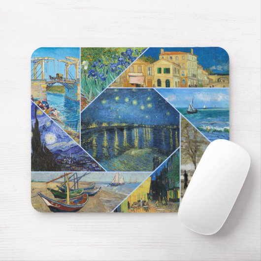 MAUSPAD - Vincent van Gogh 9-Image Collage #2 (Mit Mouse)