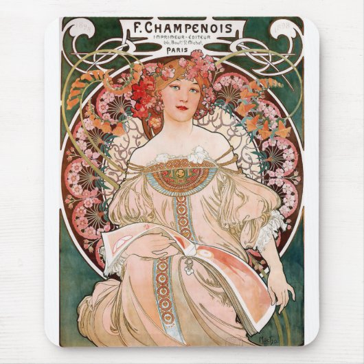 Mauspad von "Alphonse Mucha",Nr.02 (Vorne)