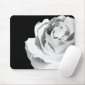 Mauspad Weiße Rose Blumen-Mausunterlage (Mit Mouse)