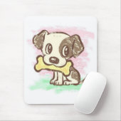 Mauspad Welpe mit Knochen (Mit Mouse)