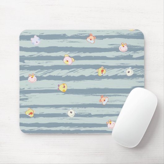 Mauspad – Whimsy-Gesichter (Mit Mouse)