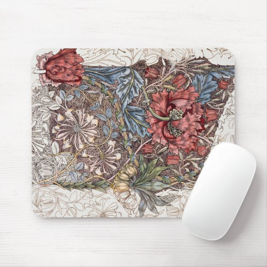 MAUSPAD : WILLIAM MORRIS : HONEYSUCKLE + TULIP (Mit Mouse)