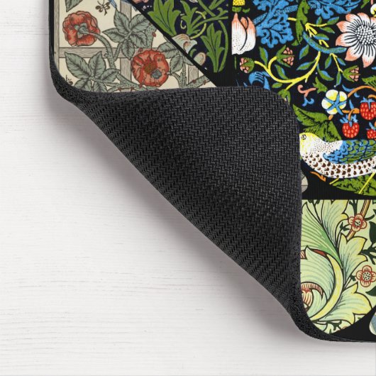 MAUSPAD - William Morris Image Collage - gerundet (Ecke)