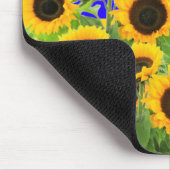 Mauspads mit Sonnenblumen (Ecke)