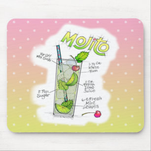 MAUSPADS - MOJITO REZEPT COCKTAIL KUNST