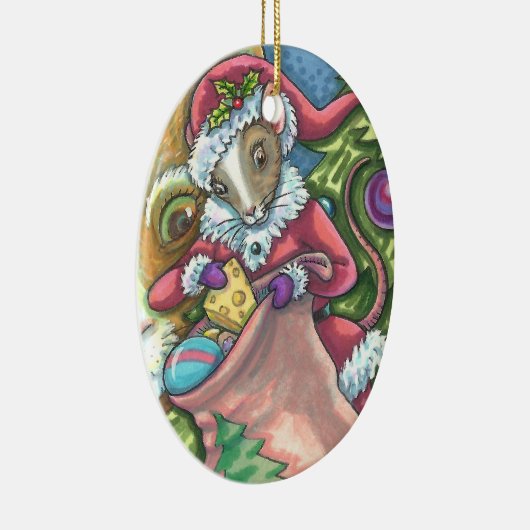 MAUSSANTA BRINGT GUTE KATZCHENCHRISTMAS, Niedlich Keramik Ornament (Rechts)