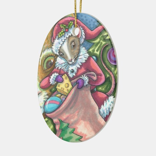 MAUSSANTA BRINGT GUTE KATZCHENCHRISTMAS, Niedlich Keramik Ornament (Links)