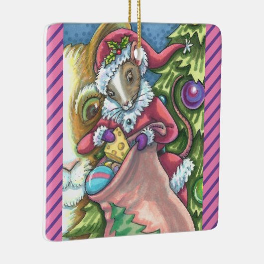 MAUSSANTA BRINGT GUTE KATZCHENCHRISTMAS, Niedlich Keramikornament (Rechts)