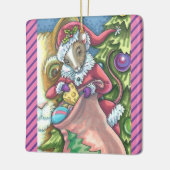 MAUSSANTA BRINGT GUTE KATZCHENCHRISTMAS, Niedlich Keramikornament (Links)