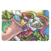 MAUSSANTA BRINGT GUTE KATZCHENCHRISTMAS, Niedlich Magnet (Horizontal)