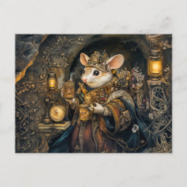 Mausskönig in einem baumbestandenen Schloss Postkarte