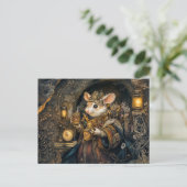 Mausskönig in einem baumbestandenen Schloss Postkarte (Stehend Vorderseite)