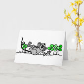 Mausspiel in Kleeblättern Karte (Gelbe Blume)