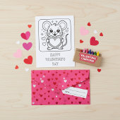 Maustag-der-Liebe-Malvorlage für Schüler Postkarte