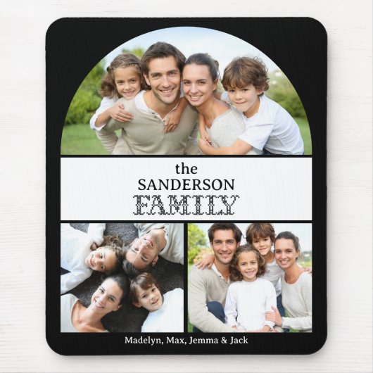 Maustaste mit benutzerdefiniertem Familienfoto Mousepad (Vorne)