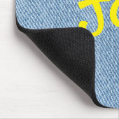Maustaste mit individuellem Namen Jeans Design Mousepad (Ecke)