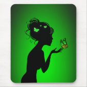Mausteppich Grüne Schmetterlinge Mousepad (Vorne)