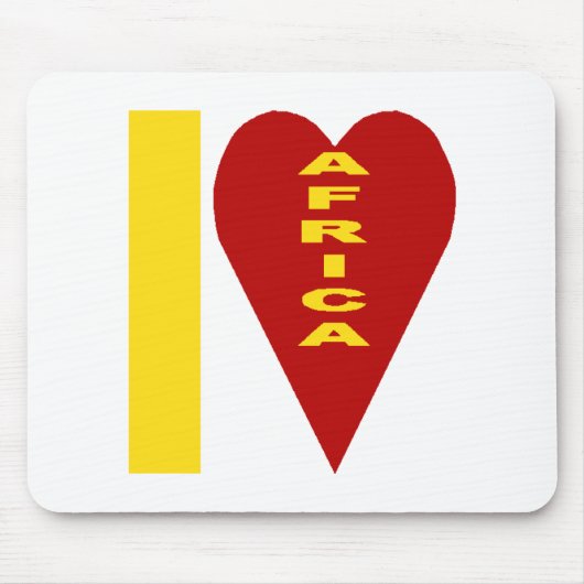 Mausteppich I LOVE AFRICA Mousepad (Vorne)