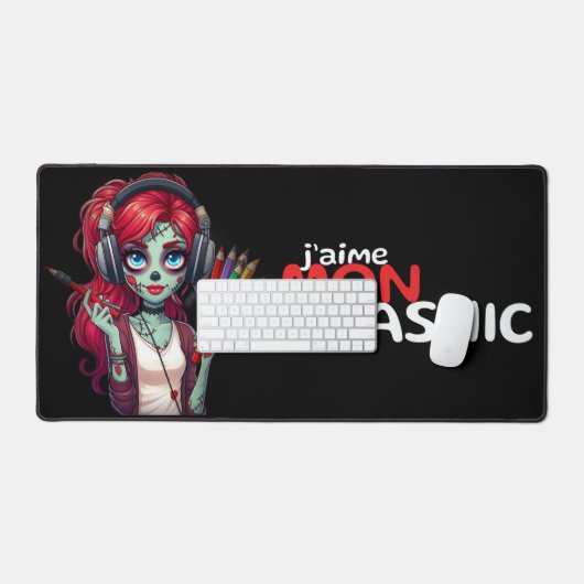 Mausteppich Zombie Elodie Rech Schreibtischunterlage (Tastatur & Maus)