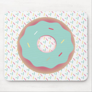 Maustom Maus 3D Streusel Frosted Türkis Donuts Mousepad