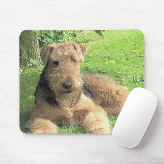 Mausunterlage Airedales Terrier Mousepad (Mit Mouse)