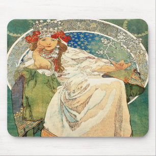 Mausunterlage Alphonse-Mucha Prinzessin-Hyacinth Mousepad