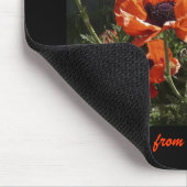 Mausunterlage-danken orange Mohnblumen-Lehrer Mousepad (Ecke)