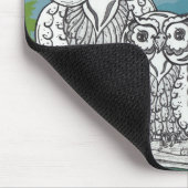 Mausunterlage der Eulen-07 Mousepad (Ecke)