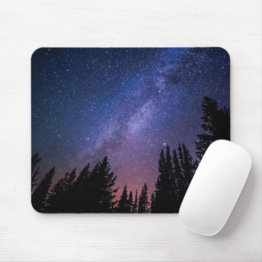 Mausunterlage der Nachtbaum-und -stern-Grafik-| Mousepad (Mit Mouse)