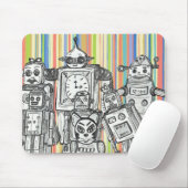 Mausunterlage der Roboter-Familie 6 Mousepad (Mit Mouse)