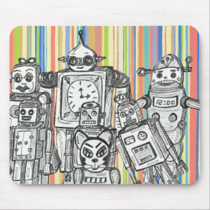 Mausunterlage der Roboter-Familie 6 Mousepad