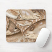 Mausunterlage der Rotbarsch-(rote Trommel) Mousepad (Mit Mouse)