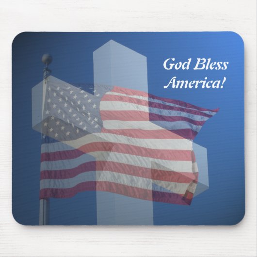 Mausunterlage, Gott segnen Amerika! Mousepad (Vorne)