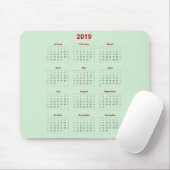 Mausunterlage-Kalender 2019 Mousepad (Mit Mouse)