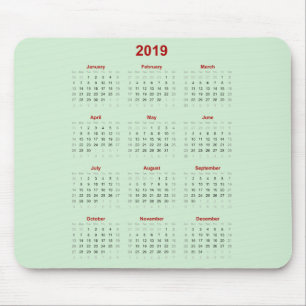 Mausunterlage-Kalender 2019 Mousepad