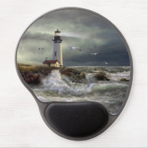 Mausunterlage-Leuchtturm Yaquina Hauptoregon