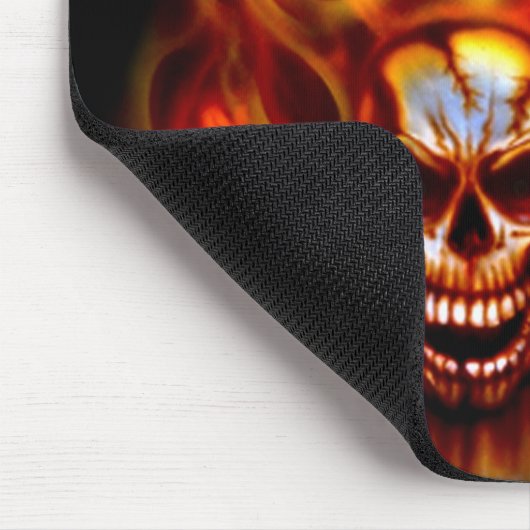 Mausunterlage - lodernder Schädel Mousepad (Ecke)