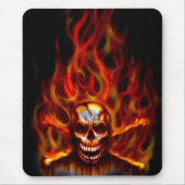 Mausunterlage - lodernder Schädel Mousepad (Vorne)
