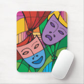Mausunterlage mit den Theater-Masken Mousepad (Mit Mouse)
