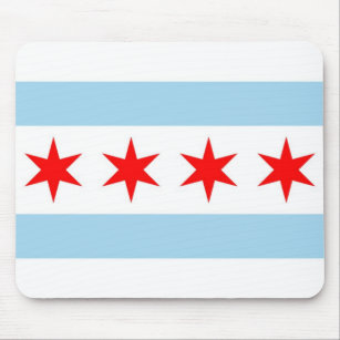 Mausunterlage mit Flagge von Chicago - USA Mousepad
