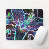 Mausunterlage mit Foto der Lilie mit dunklem Mousepad (Mit Mouse)