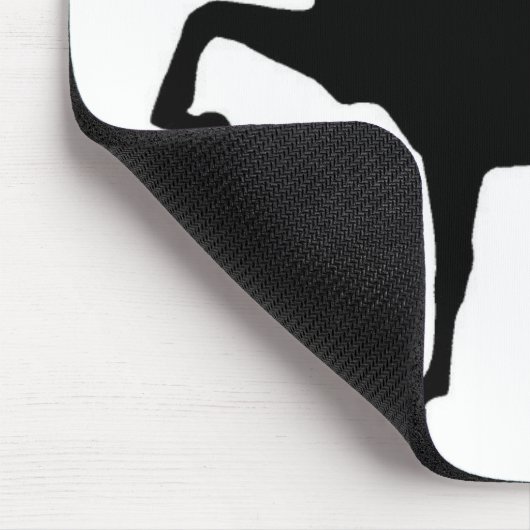 Mausunterlage mit Saddlebred Silhouette Mousepad (Ecke)