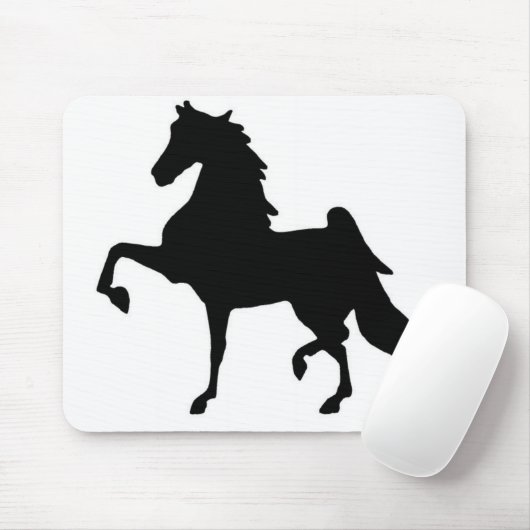 Mausunterlage mit Saddlebred Silhouette Mousepad (Mit Mouse)