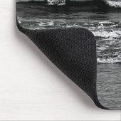 Mausunterlage mit Schwarzweiss-Foto des Ozeans Mousepad (Ecke)