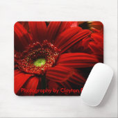 Mausunterlage -- Rotes Blumen Mousepad (Mit Mouse)