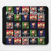 Mausunterlage-Schwarzes Mousepad (Vorne)